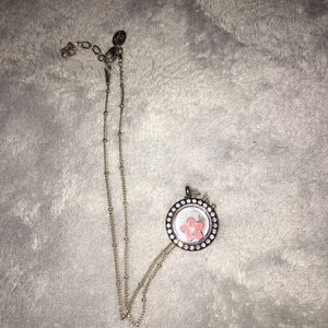 Origami owl necklace with charm